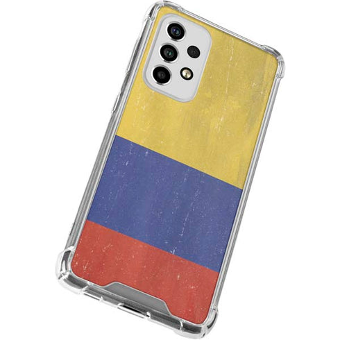 Colombia Flag Distressed Galaxy A53 5G Clear Case